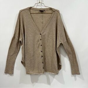 Urban Outfitters Out from Under JoJo waffle cardigan long sleeve top size large